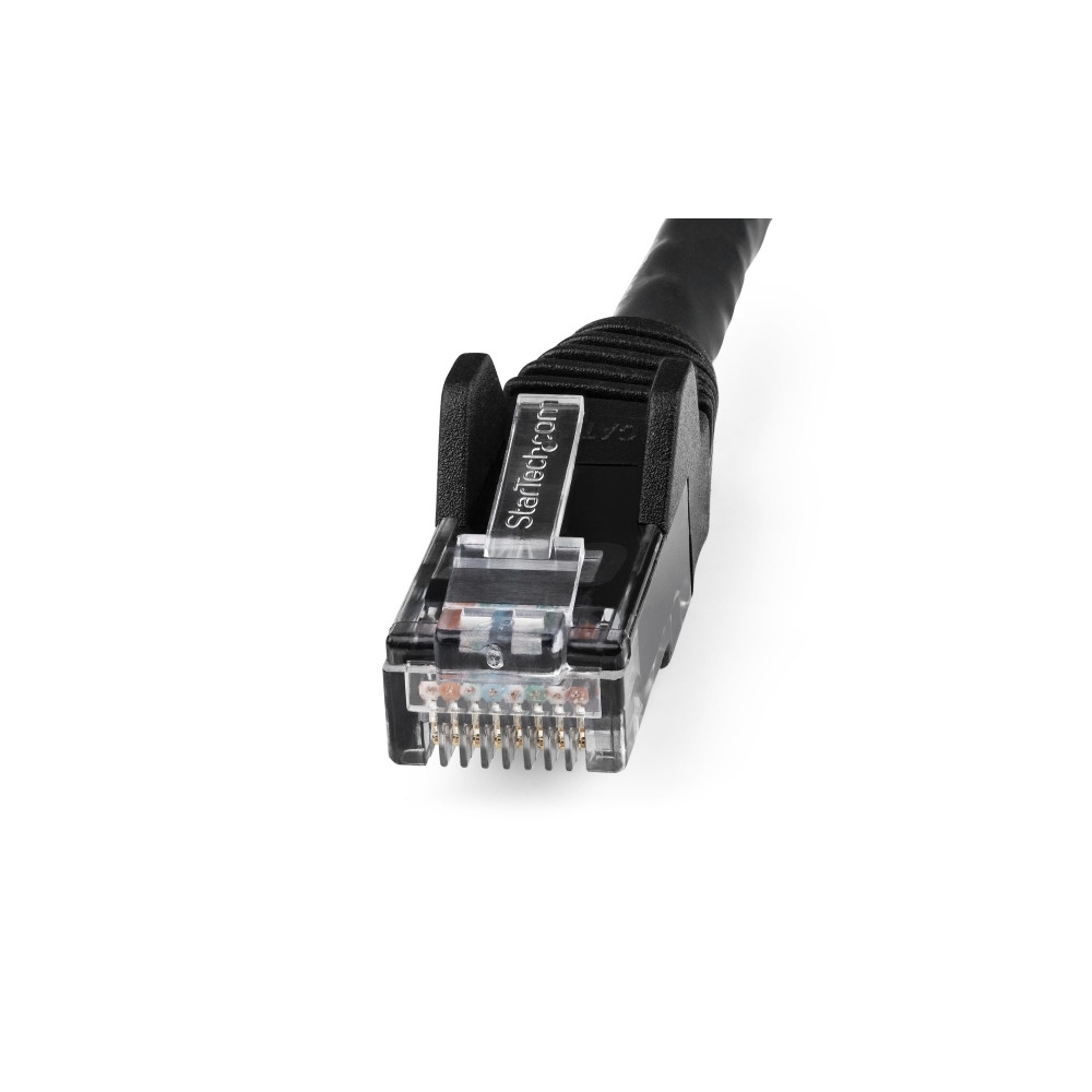 Produktbild för StarTech.com 7m LSZH CAT6 Ethernet Cable, 10 Gigabit Snagless RJ45 100W PoE Network Patch Cord with Strain Relief, CAT 6 10GbE UTP, Black, Individually Tested/ETL, Low Smoke Zero Halogen - Category 6 - 24AWG - patch-kabel - 7 m - svart