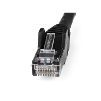 Produktbild för StarTech.com 7m LSZH CAT6 Ethernet Cable, 10 Gigabit Snagless RJ45 100W PoE Network Patch Cord with Strain Relief, CAT 6 10GbE UTP, Black, Individually Tested/ETL, Low Smoke Zero Halogen - Category 6 - 24AWG - patch-kabel - 7 m - svart