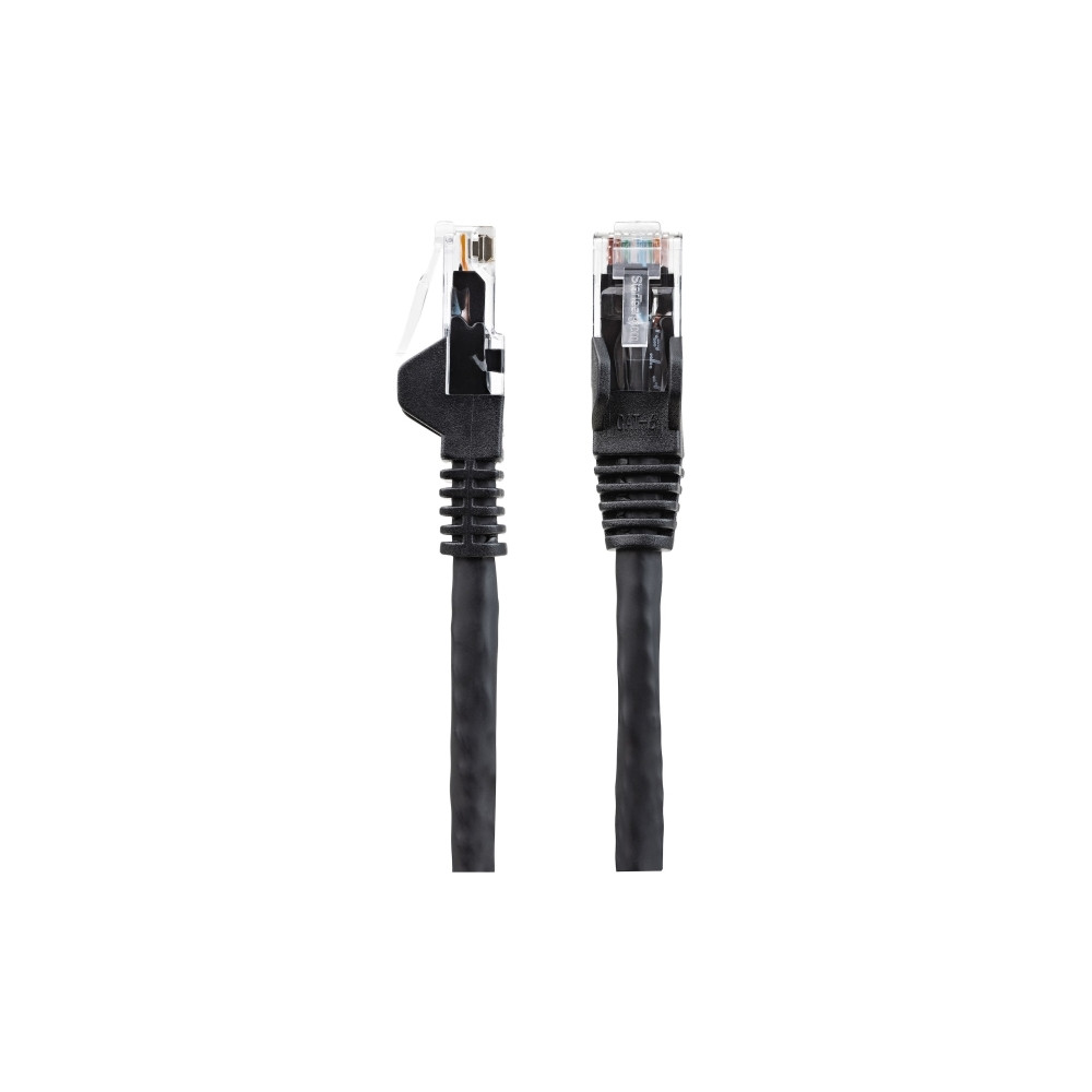 Produktbild för StarTech.com 7m LSZH CAT6 Ethernet Cable, 10 Gigabit Snagless RJ45 100W PoE Network Patch Cord with Strain Relief, CAT 6 10GbE UTP, Black, Individually Tested/ETL, Low Smoke Zero Halogen - Category 6 - 24AWG - patch-kabel - 7 m - svart