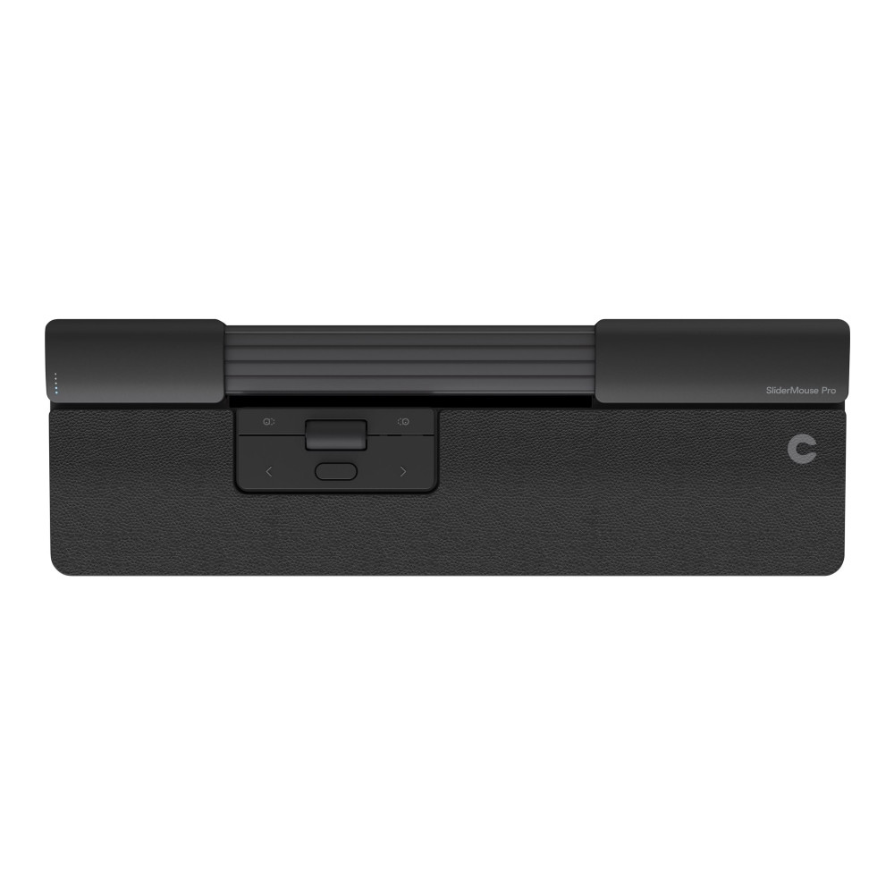 Produktbild för Contour SliderMouse Pro - centrerad mus - med smalt handledsstöd och veganskt läder - USB