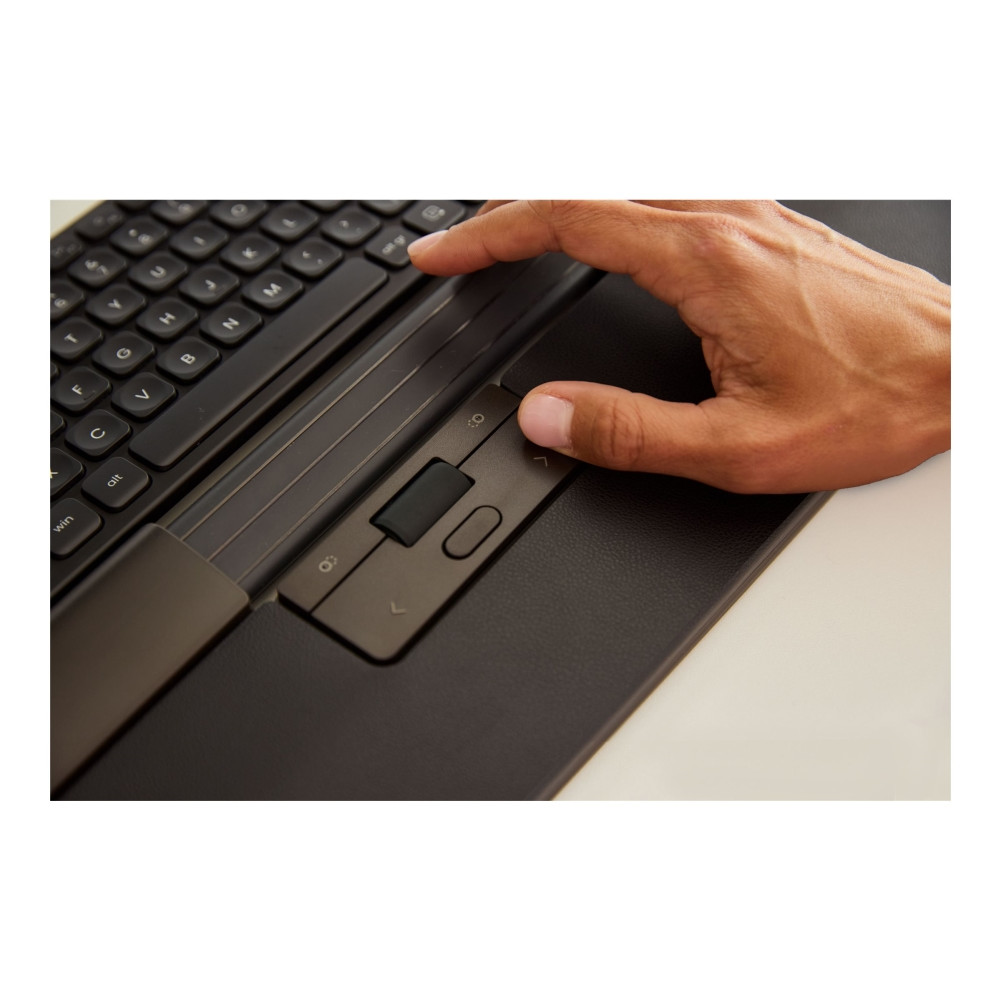 Produktbild för Contour SliderMouse Pro - centrerad mus - med smalt handledsstöd och veganskt läder - USB