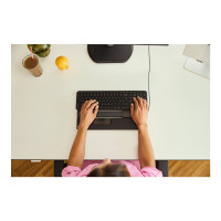 Produktbild för Contour SliderMouse Pro - centrerad mus - med smalt handledsstöd och veganskt läder - USB