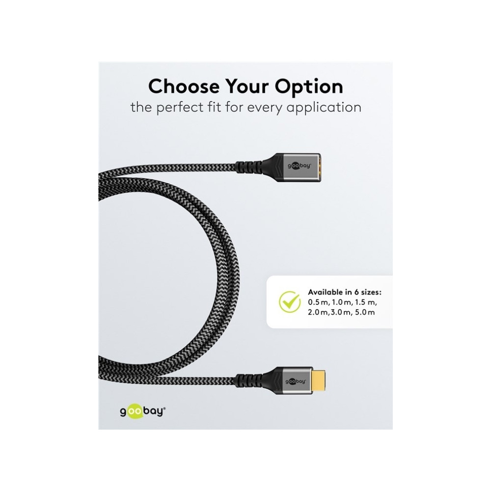 Produktbild för Goobay 79103, 0,5 m, HDMI Typ A (standard), HDMI Typ A (stan...