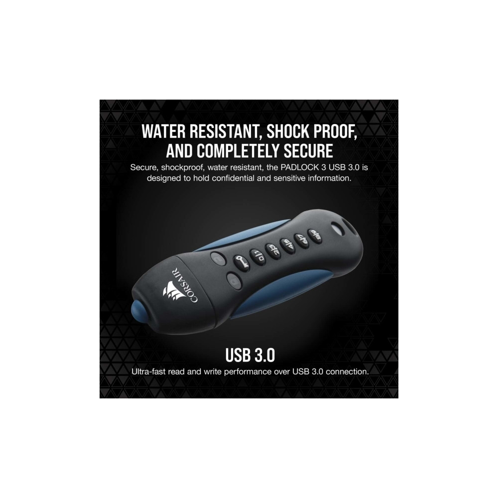 Produktbild för CORSAIR Flash Padlock 3 - USB flash-enhet - 256 GB