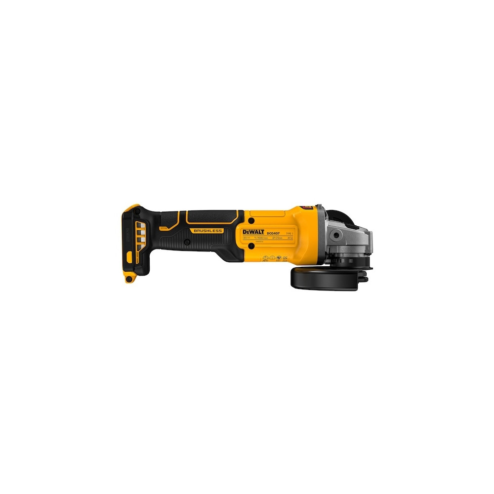 Produktbild för DeWALT DCG407N-XJ, 9000 RPM, 12,5 cm, Batteri, 1,6 kg, Borst...