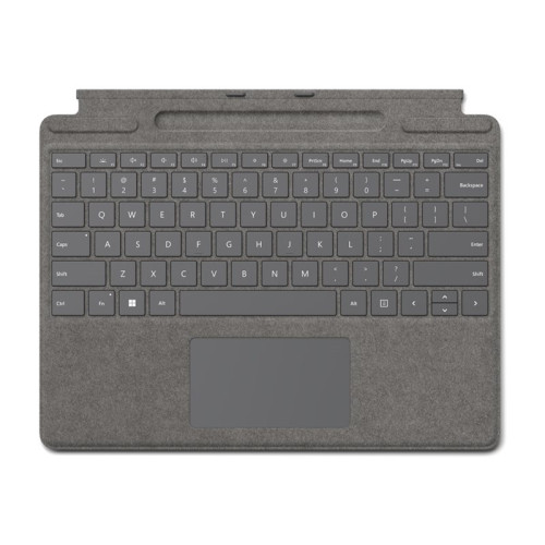 Microsoft Microsoft Surface Pro Signature Keyboard - tangentbord - med accelerometer, pekplatta, Förvarings- och laddningsfack för Surface Slim Pen 2 - QWERTZ - tysk - platina - med Slim Pen 2 Inmatningsenhet