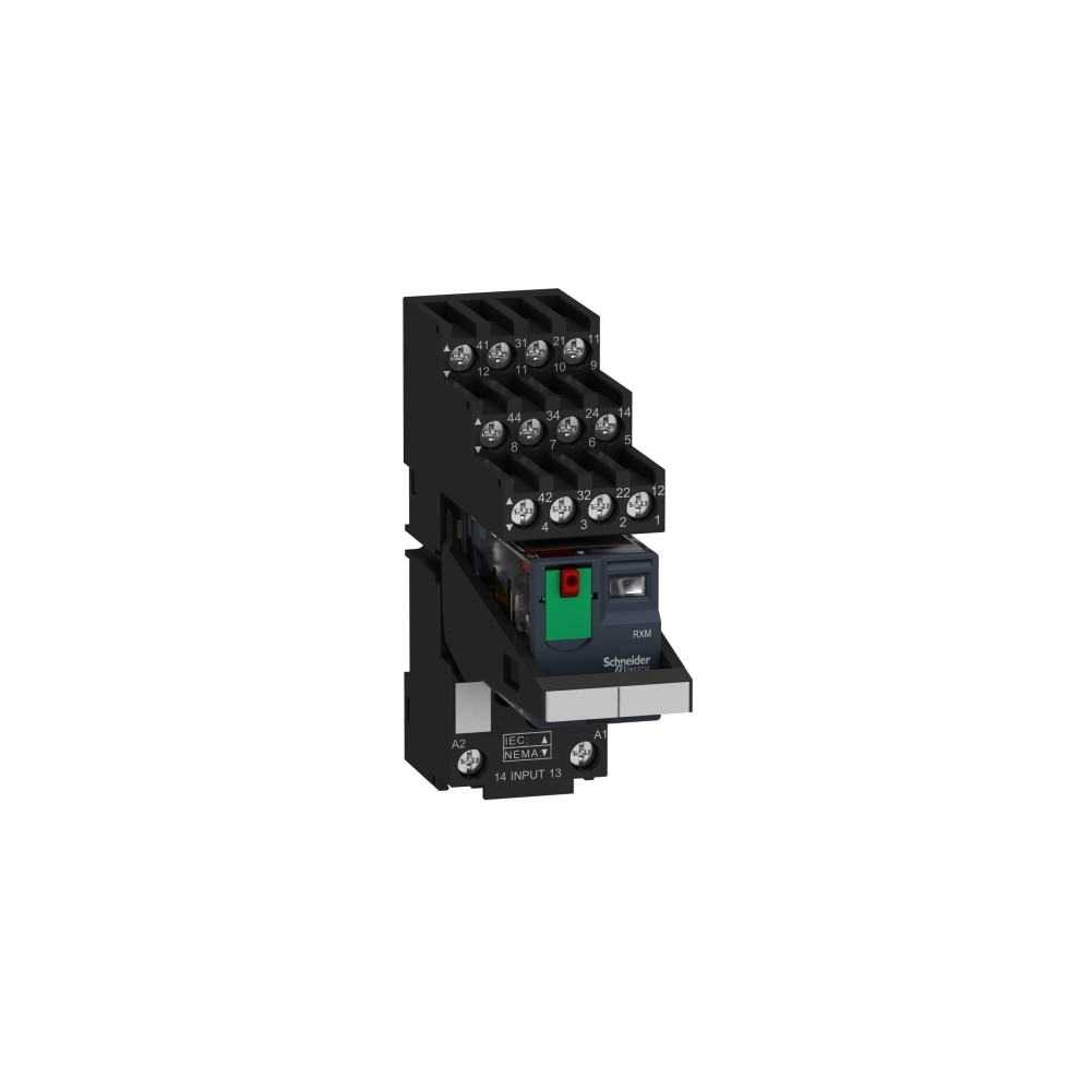 Produktbild för Schneider Electric RXM4AB2B7PVS, Svart, 24 V, UL 508 EN/IEC...