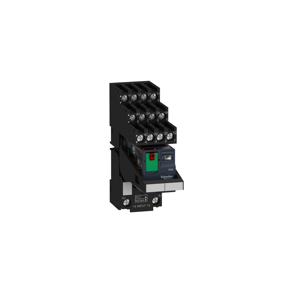 Produktbild för Schneider Electric RXM4AB2B7PVS, Svart, 24 V, UL 508 EN/IEC...