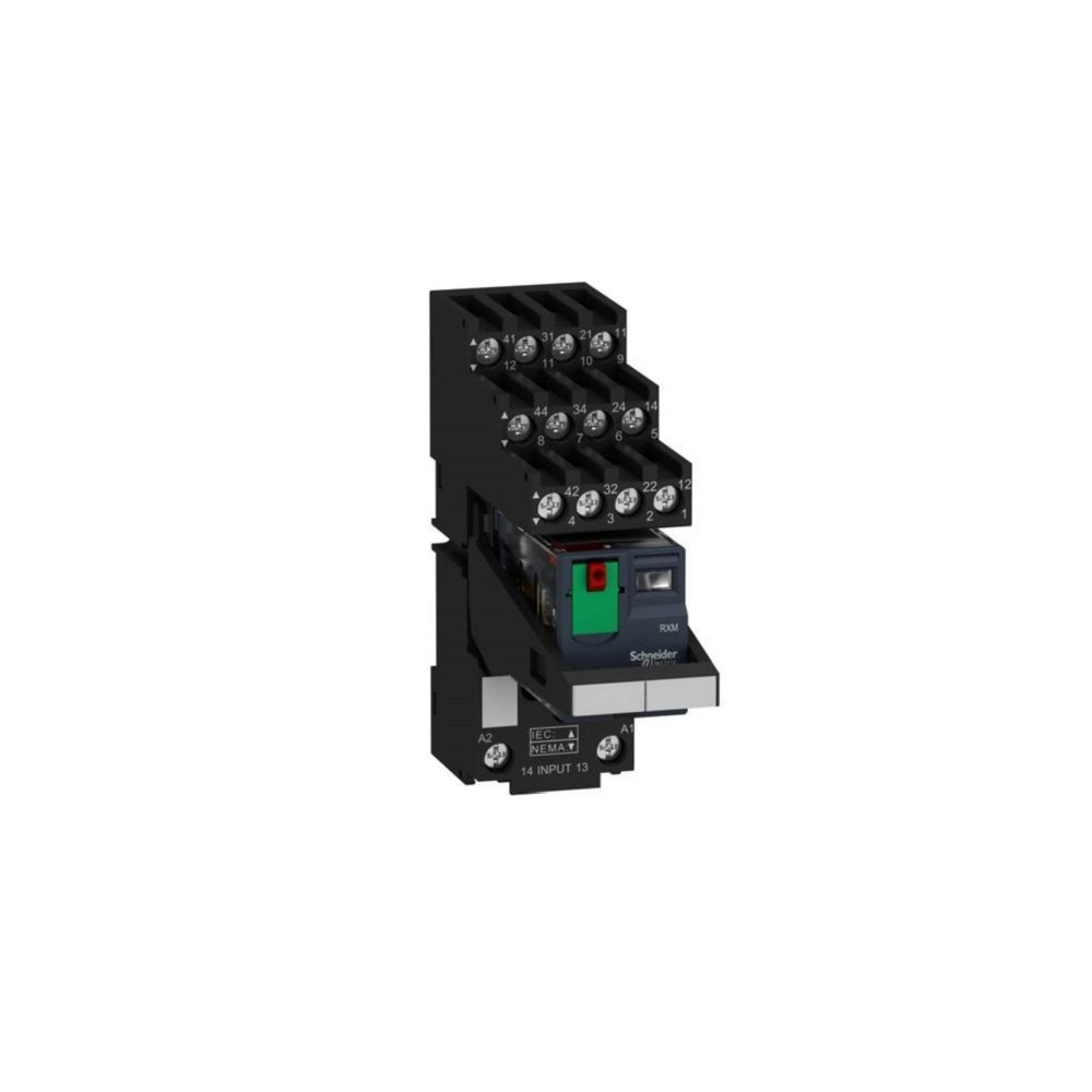 Produktbild för Schneider Electric RXM4AB2B7PVS, Svart, 24 V, UL 508 EN/IEC...