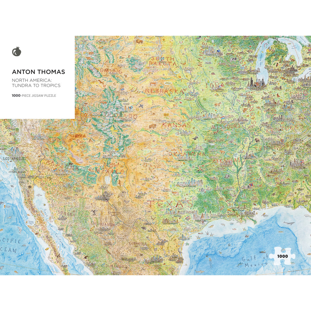 Produktbild för Anton Thomas: North America: Tundra to Tropics 1000-Piece Jigsaw Puzzle