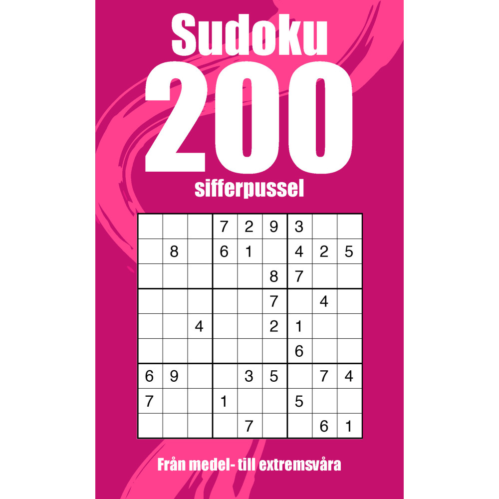 Produktbild för Sudoku 200 sifferpussel : från medel- till extremsvåra (pocket)