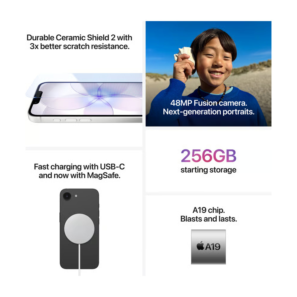 Produktbild för Apple iPhone 17e 256 GB - Vit