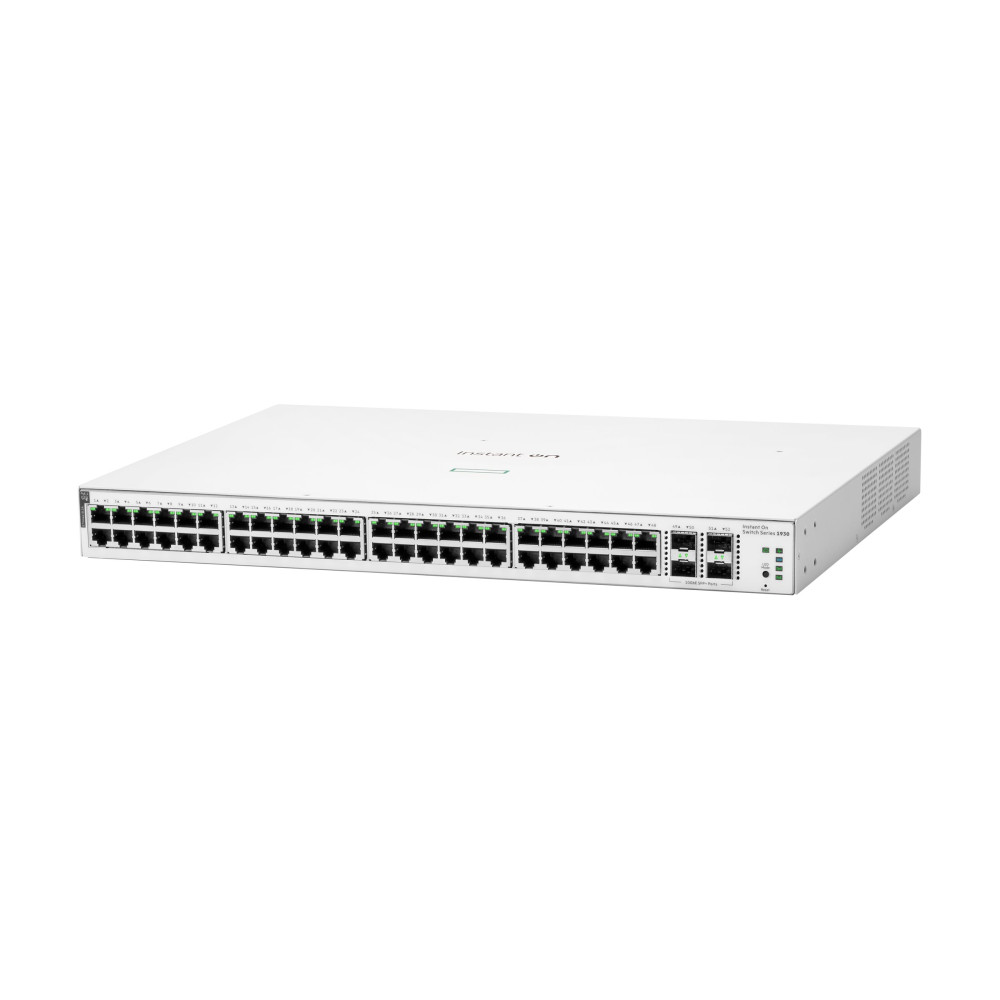 Produktbild för HPE Networking Instant On 1930 48G Class4 PoE 4SFP/SFP+ 370W Switch - switch - 52 portar - Administrerad - rackmonterbar