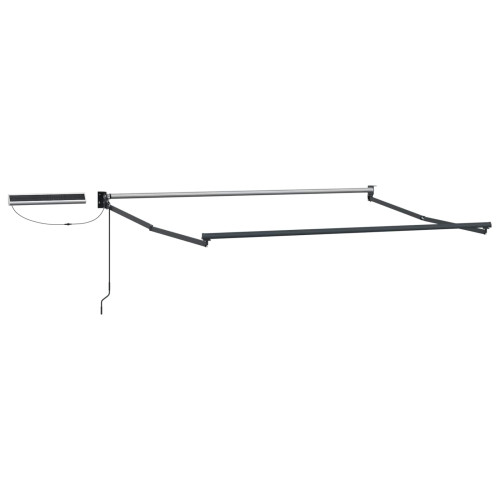 vidaXL Elektrisk utdragbar markisram Antracit 2,5 x 2 m Stål - Markiser & Tillbehör