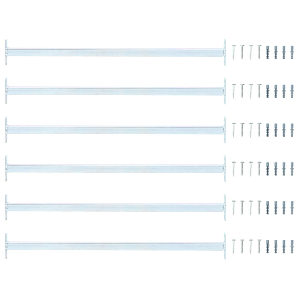Produktbild för Justerbar fönstersäkerhetsstång 6 pcs Silver Stål