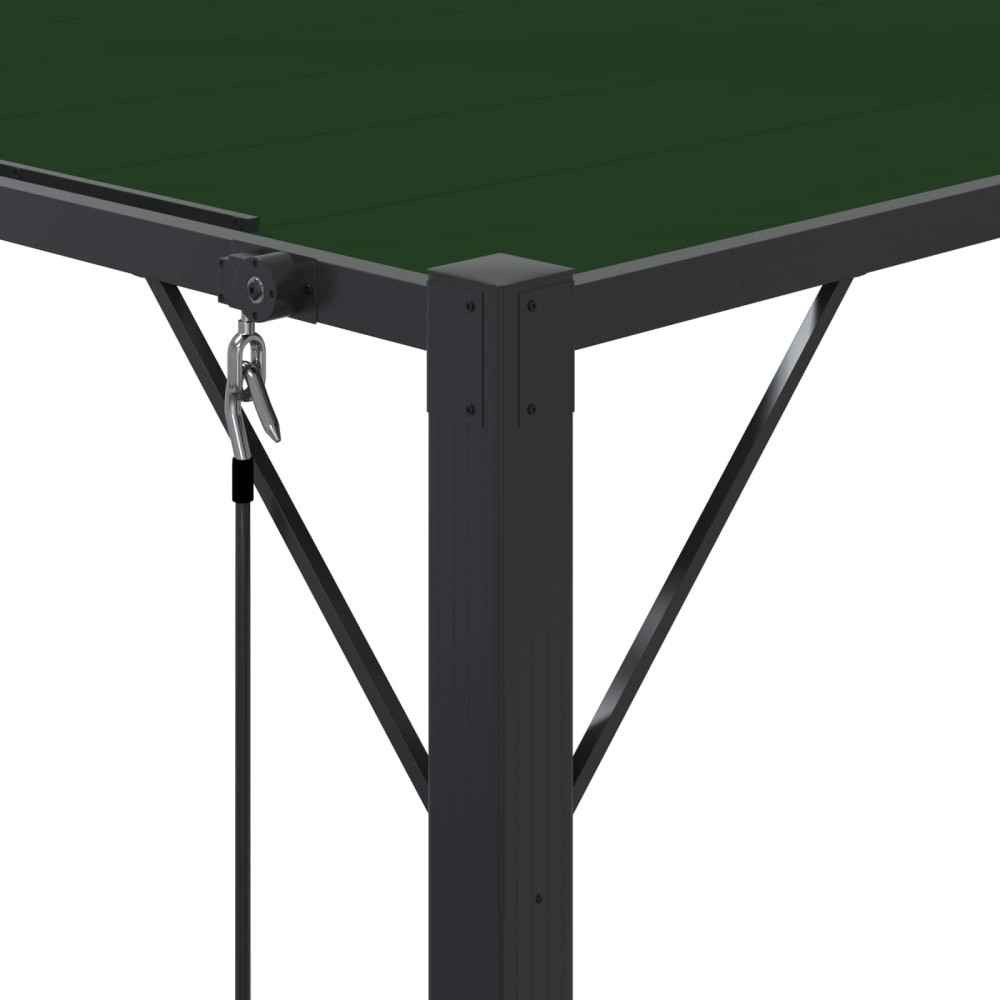 Produktbild för Gazebo med louvred tak 3 x 4 x 2,14 m Grön Duk och Aluminium