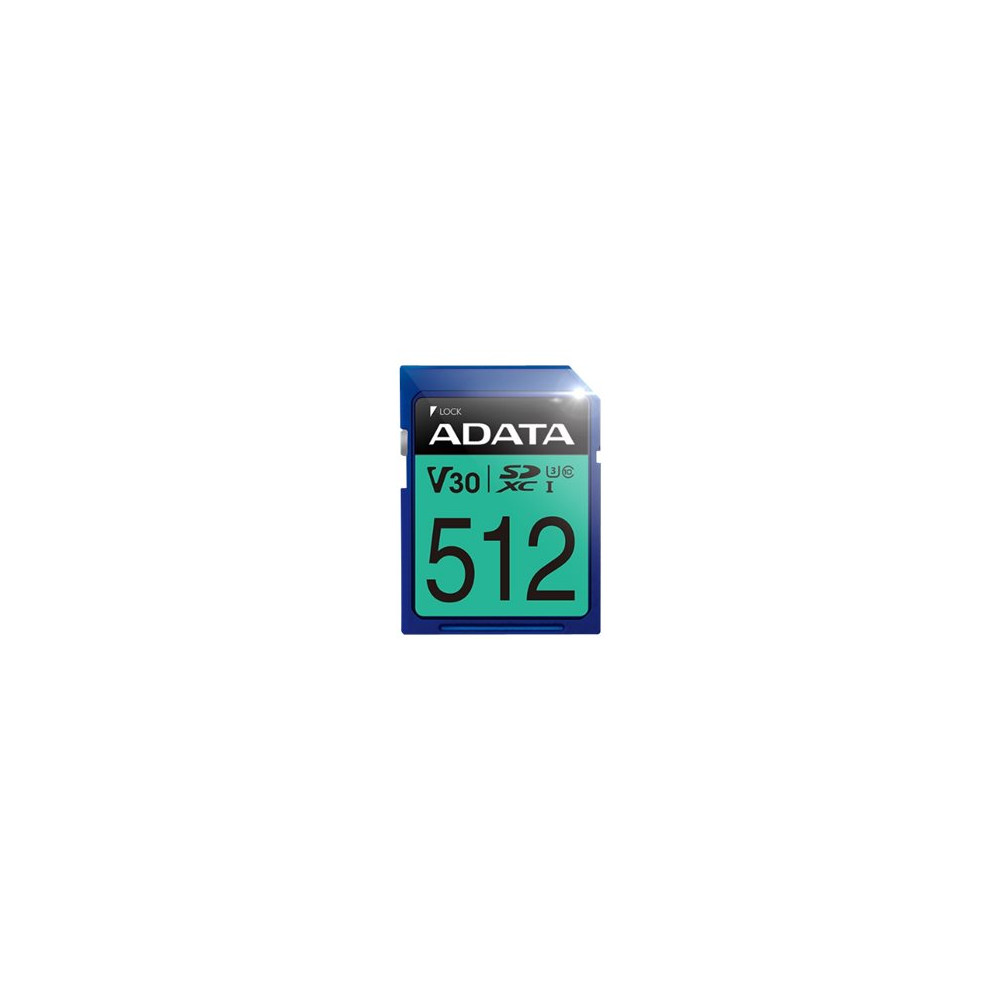 Produktbild för ADATA Premier Pro SDXC UHS-I U3 Class 10 (V30S) - flash-minneskort - 512 GB - SDXC UHS-I