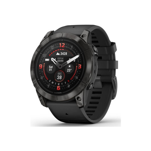 Garmin Garmin epix Pro Sapphire Edition 2a generation - titanium carbon gray DLC - Ja smart klocka med band - svart - 32 GB