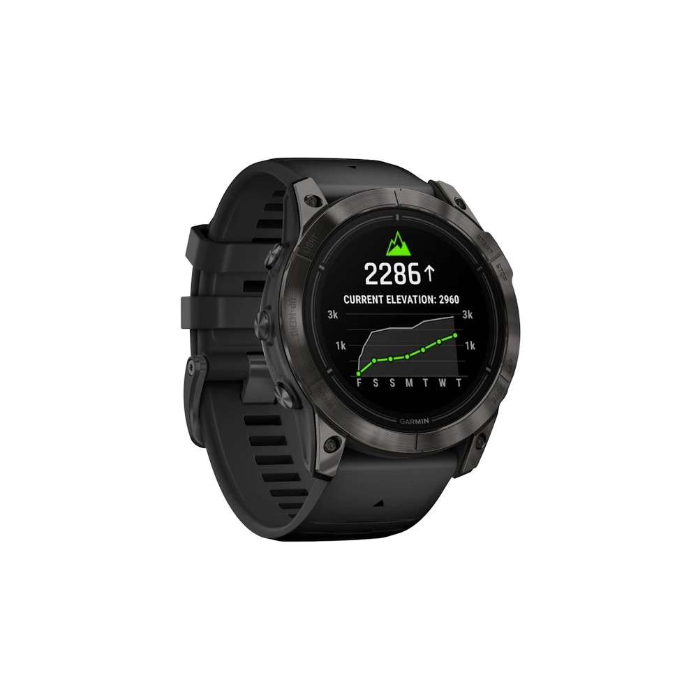 Produktbild för Garmin epix Pro Sapphire Edition 2a generation - titanium carbon gray DLC - Ja smart klocka med band - svart - 32 GB