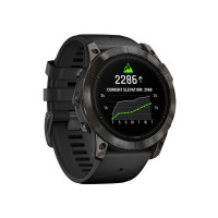 Produktbild för Garmin epix Pro Sapphire Edition 2a generation - titanium carbon gray DLC - Ja smart klocka med band - svart - 32 GB