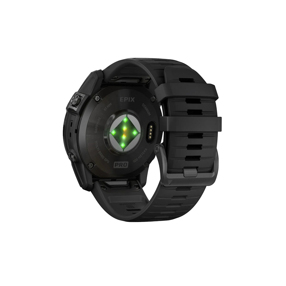 Produktbild för Garmin epix Pro Sapphire Edition 2a generation - titanium carbon gray DLC - Ja smart klocka med band - svart - 32 GB