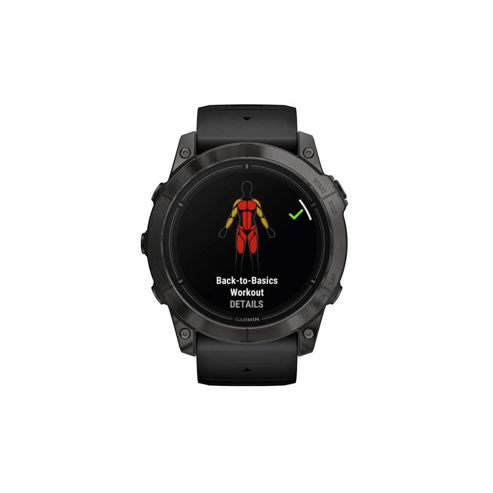 Produktbild för Garmin epix Pro Sapphire Edition 2a generation - titanium carbon gray DLC - Ja smart klocka med band - svart - 32 GB