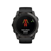 Produktbild för Garmin epix Pro Sapphire Edition 2a generation - titanium carbon gray DLC - Ja smart klocka med band - svart - 32 GB