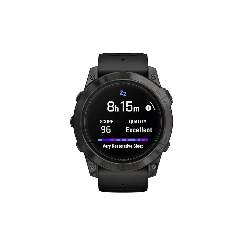 Produktbild för Garmin epix Pro Sapphire Edition 2a generation - titanium carbon gray DLC - Ja smart klocka med band - svart - 32 GB