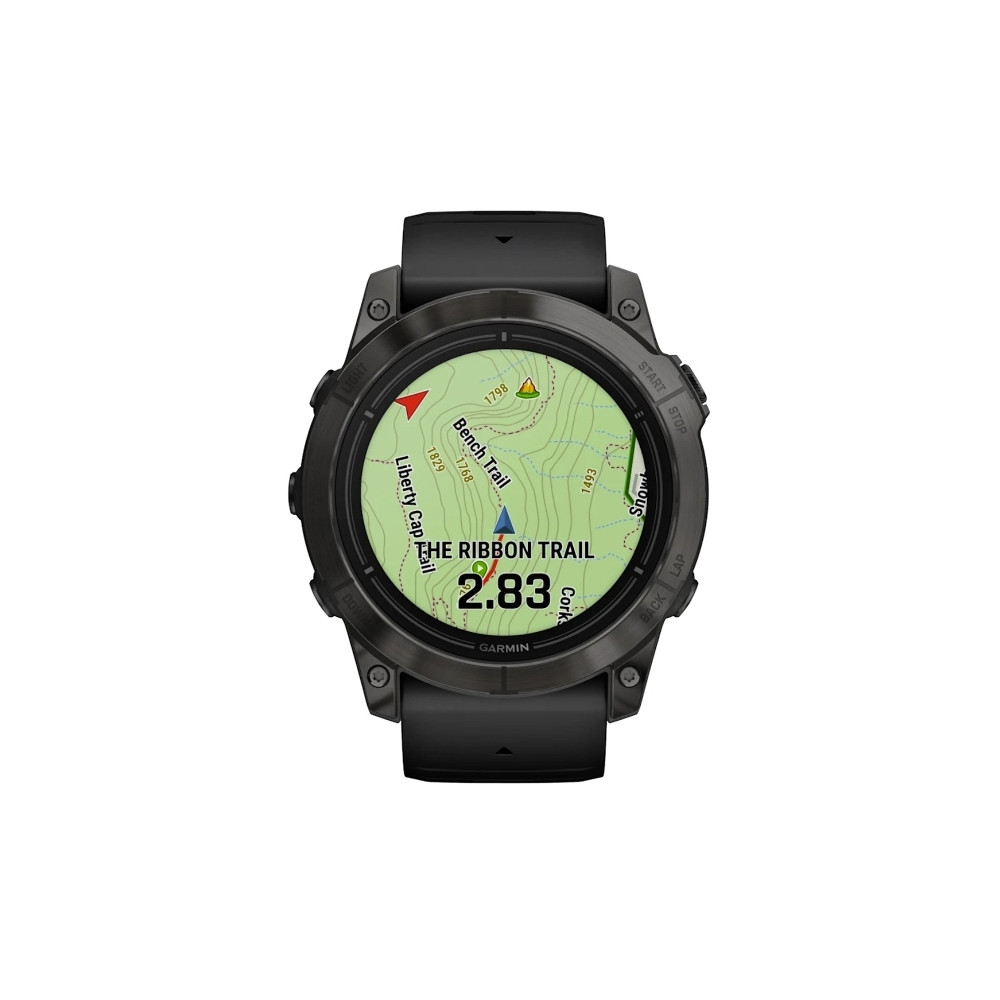 Produktbild för Garmin epix Pro Sapphire Edition 2a generation - titanium carbon gray DLC - Ja smart klocka med band - svart - 32 GB
