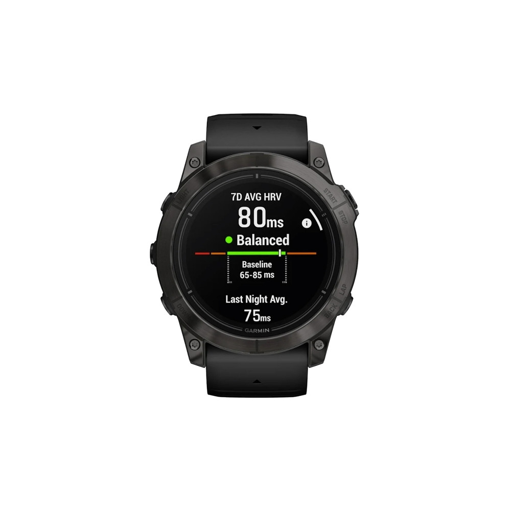 Produktbild för Garmin epix Pro Sapphire Edition 2a generation - titanium carbon gray DLC - Ja smart klocka med band - svart - 32 GB
