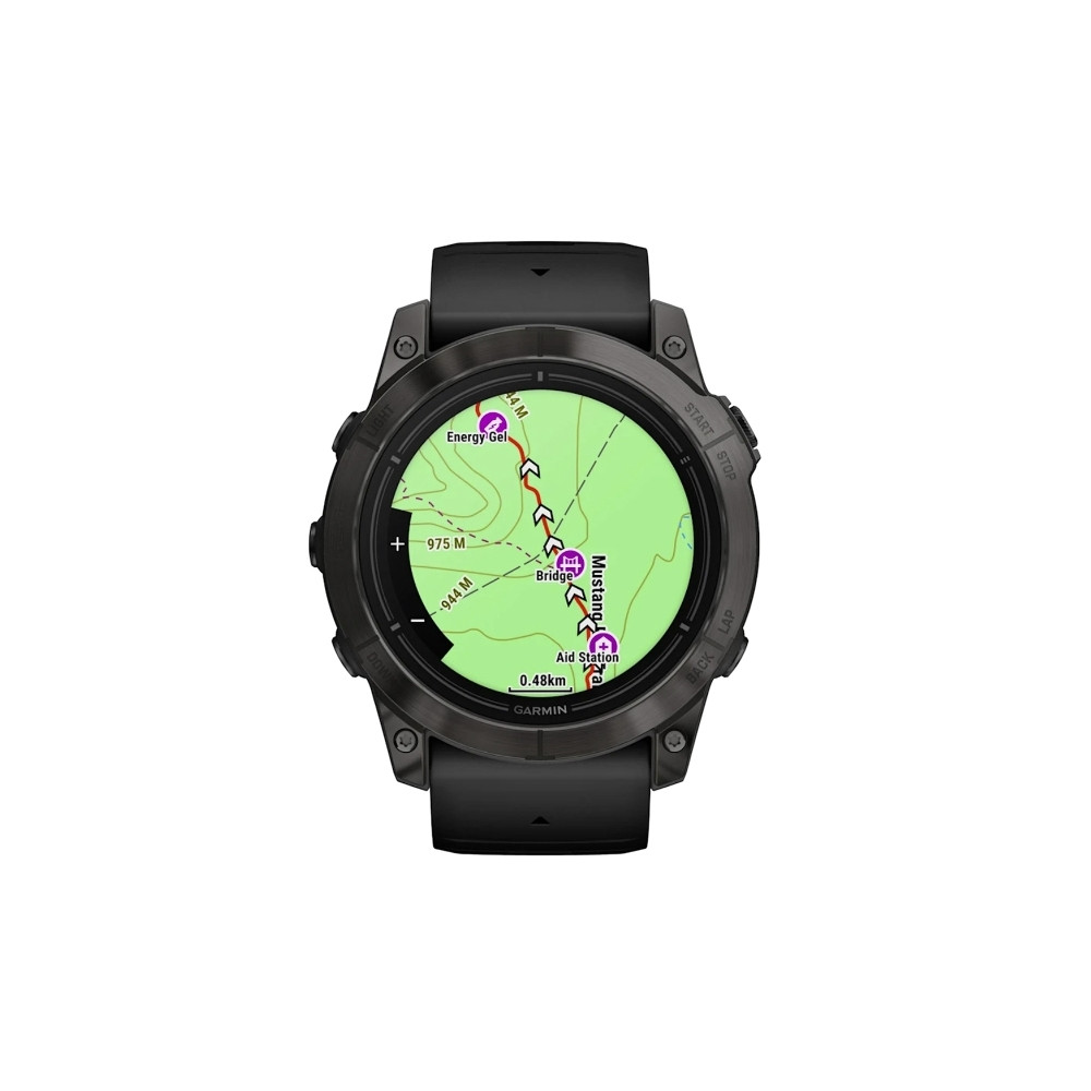 Produktbild för Garmin epix Pro Sapphire Edition 2a generation - titanium carbon gray DLC - Ja smart klocka med band - svart - 32 GB