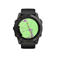 Produktbild för Garmin epix Pro Sapphire Edition 2a generation - titanium carbon gray DLC - Ja smart klocka med band - svart - 32 GB