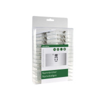 Produktbild för Navneskilte 40x75 mm med clip, nål & indstik