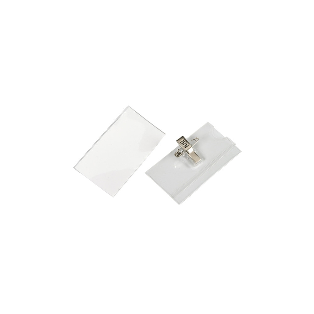 Produktbild för Navneskilte 40x75 mm med clip, nål & indstik