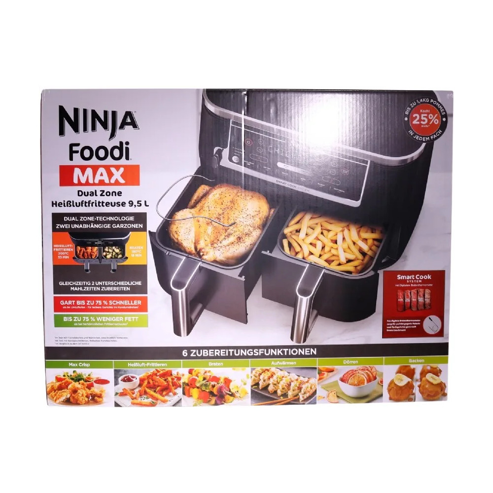 Produktbild för Ninja AF451EU Foodi MAX Dual Zone-airfryer med Smart Cook-sy...