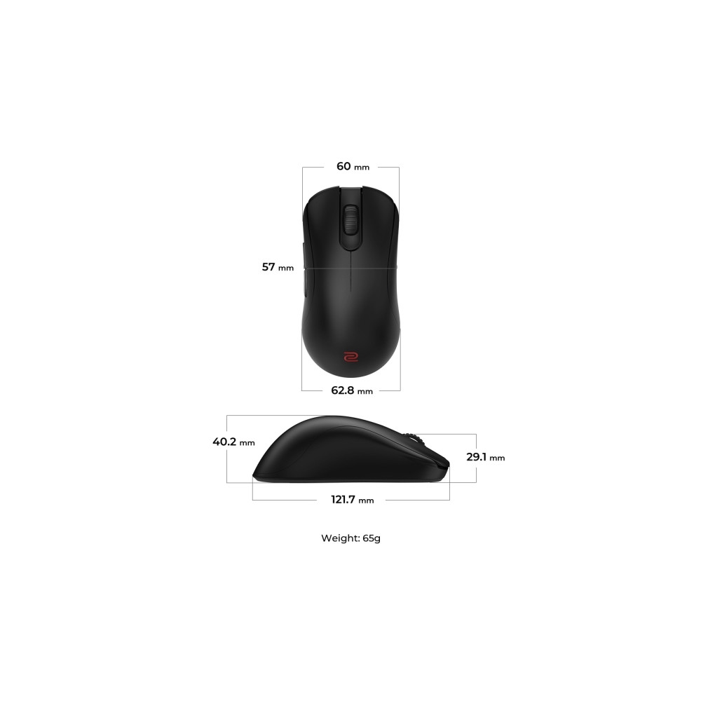 Produktbild för BenQ ZOWIE ZA13-DW - mus - 4K, för esports, S - 2.4 GHz
