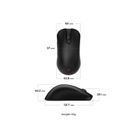 Produktbild för BenQ ZOWIE ZA13-DW - mus - 4K, för esports, S - 2.4 GHz