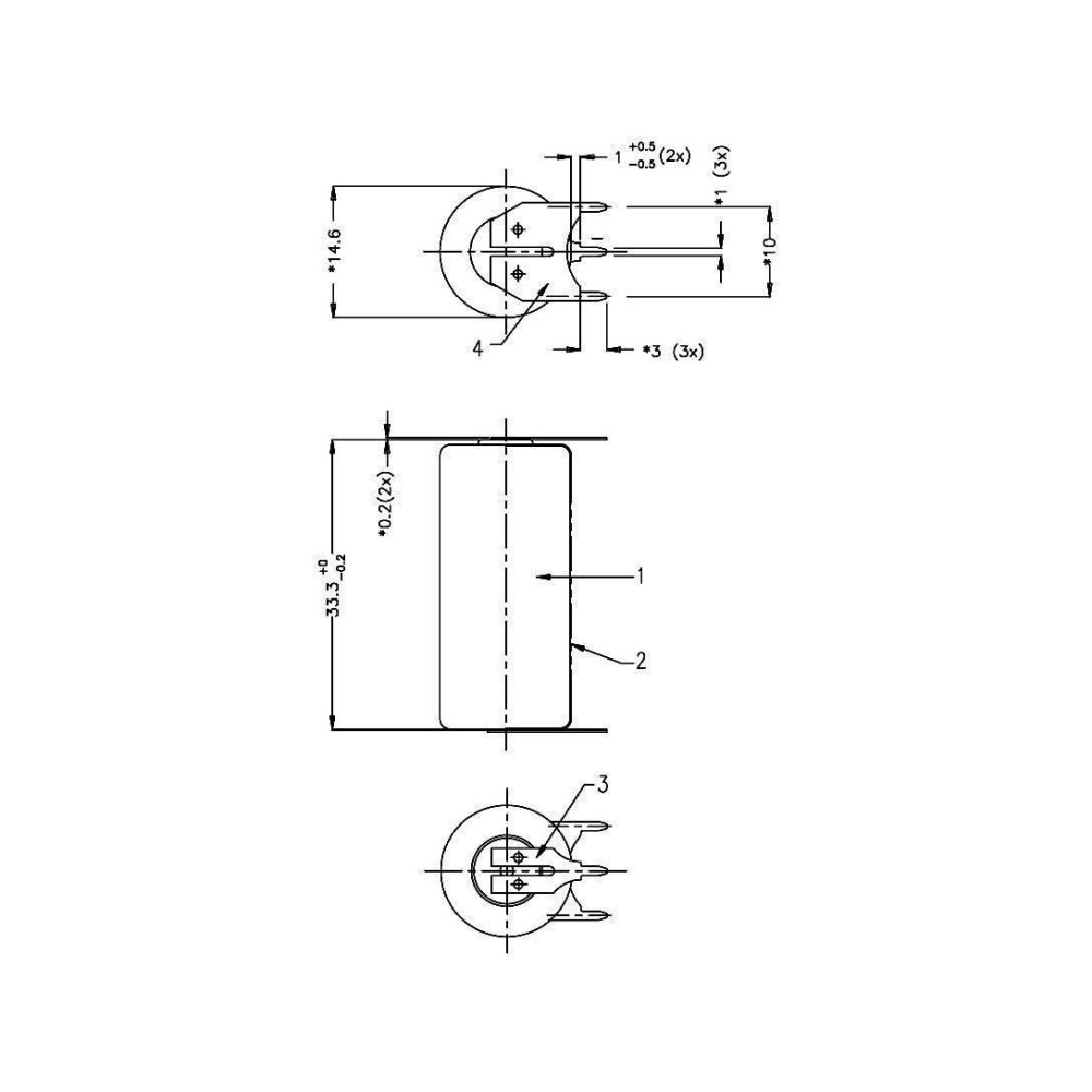 Produktbild för Varta CR2/3 AA SLF Special-batterier CR 2/3 AA SLF U-loddebe...