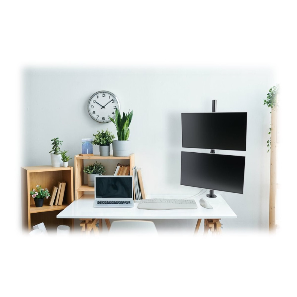 Produktbild för Kensington monteringssats - fullständig rörelse - för 2 LCD/plasmapaneler - vertikal stapling - svart