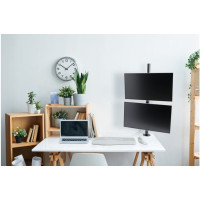 Produktbild för Kensington monteringssats - fullständig rörelse - för 2 LCD/plasmapaneler - vertikal stapling - svart