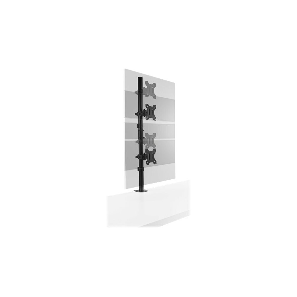 Produktbild för Kensington monteringssats - fullständig rörelse - för 2 LCD/plasmapaneler - vertikal stapling - svart