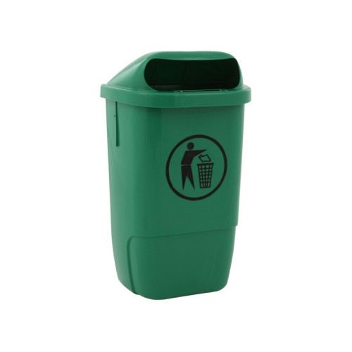 V-Part Avfallsbehållare för utomhusbruk, V-Part, grön, plast, 50 l,...