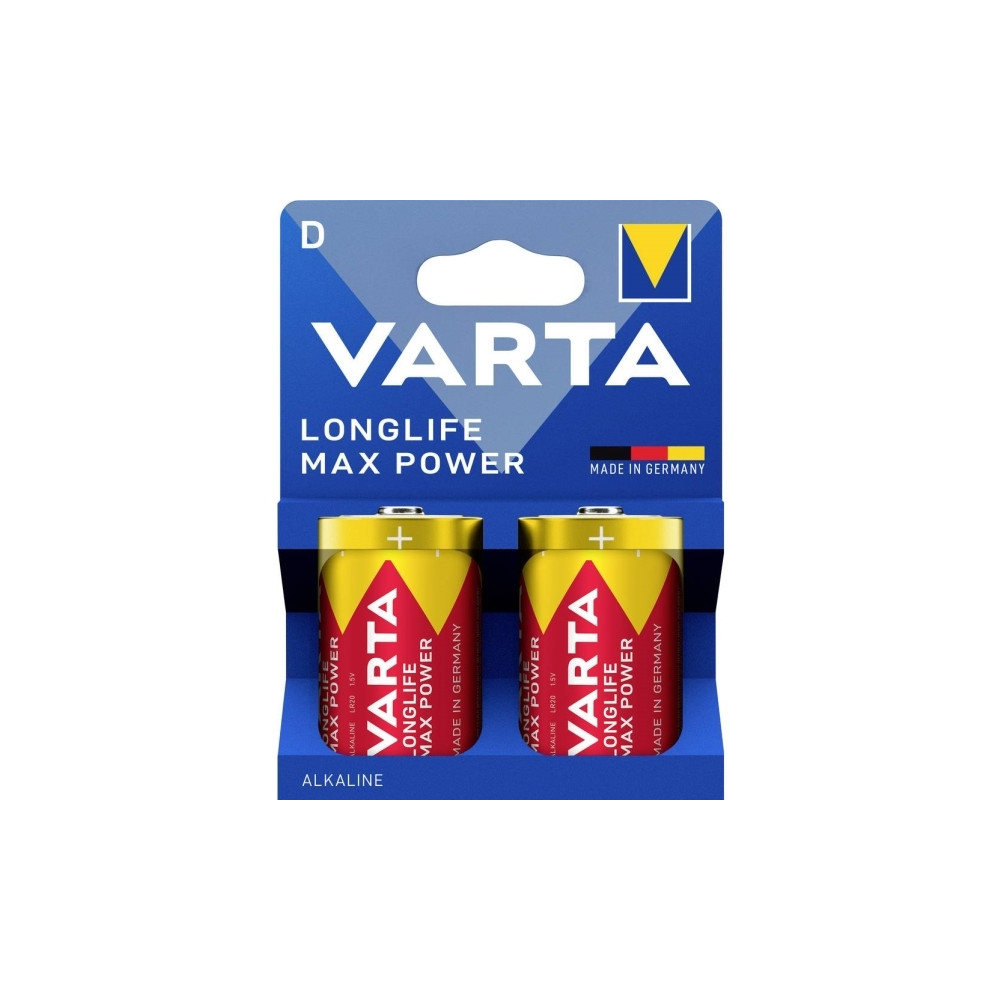 Produktbild för Varta 04720 101 422, LR20, Alkalisk, 1,5 V, 2 styck, Röd, Gu...