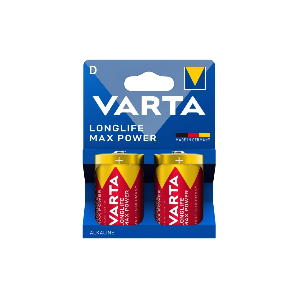 Produktbild för Varta 04720 101 422, LR20, Alkalisk, 1,5 V, 2 styck, Röd, Gu...