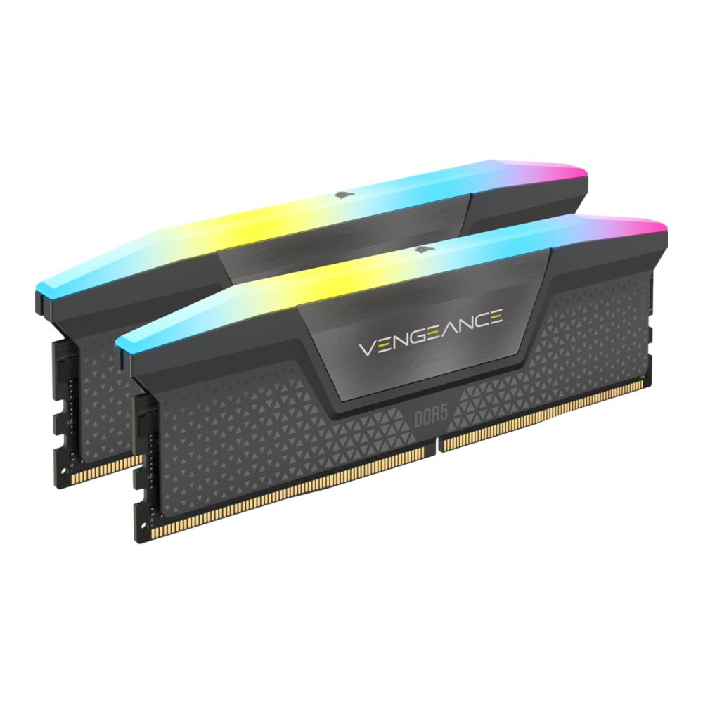 Produktbild för CORSAIR Vengeance RGB - DDR5 - sats - 16 GB: 2 x 8 GB - DIMM 288-pin / PC5-44800 - ej buffrad