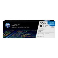 Produktbild för HP 304A - 2-pack - svart - original - LaserJet - tonerkassett (CC530AD)
