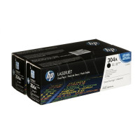 Produktbild för HP 304A - 2-pack - svart - original - LaserJet - tonerkassett (CC530AD)