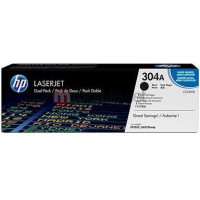 Produktbild för HP 304A - 2-pack - svart - original - LaserJet - tonerkassett (CC530AD)