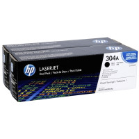 Produktbild för HP 304A - 2-pack - svart - original - LaserJet - tonerkassett (CC530AD)