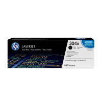Produktbild för HP 304A - 2-pack - svart - original - LaserJet - tonerkassett (CC530AD)